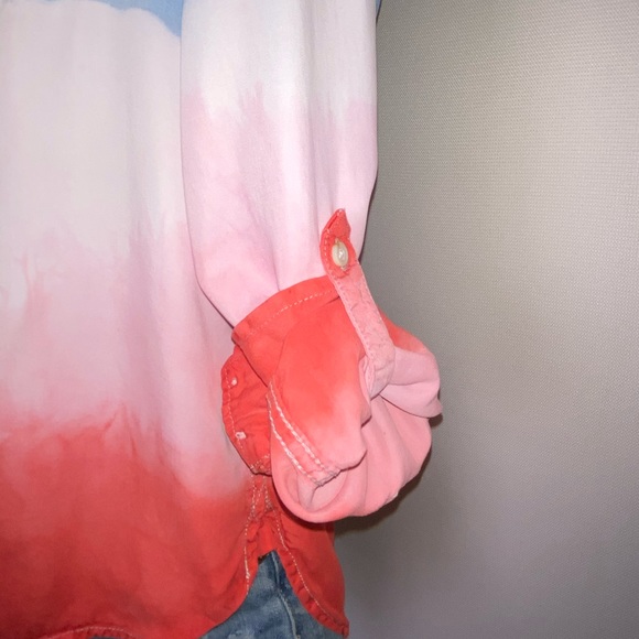 *CUSTOM “JULY4” DYED EMBELLISHED BUTTON DOWN SHIRT - Picture 5 of 7